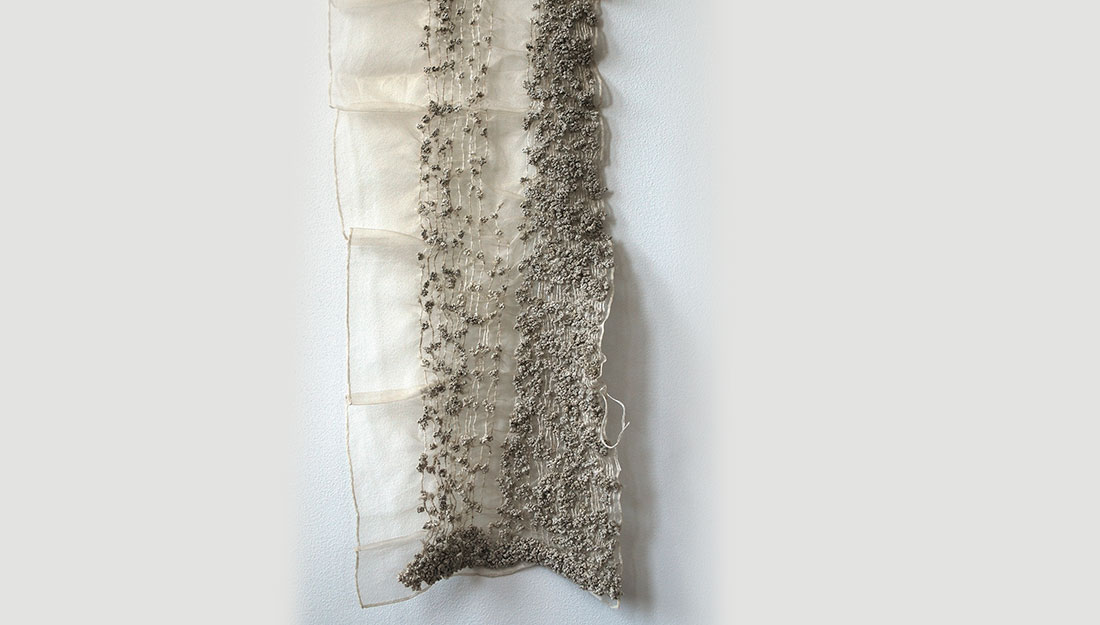 textile artwork knotted sheet