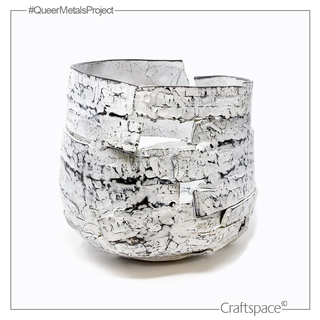 textured and layered container in white with dark highlights